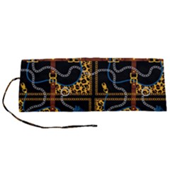 Chains Pattern Roll Up Canvas Pencil Holder (s) by designsbymallika