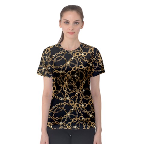 Chains Pattern 4 Women s Sport Mesh Tee by designsbymallika