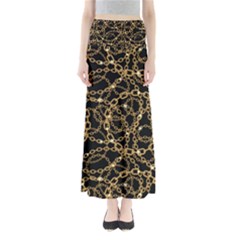 Chains Pattern 4 Full Length Maxi Skirt by designsbymallika