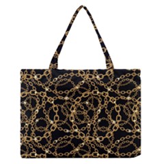 Chains Pattern 4 Zipper Medium Tote Bag by designsbymallika