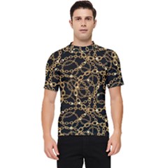 Chains Pattern 4 Men s Short Sleeve Rash Guard by designsbymallika