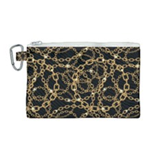 Chains Pattern 4 Canvas Cosmetic Bag (medium) by designsbymallika