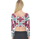 Diwali Pattern Long Sleeve Crop Top View2