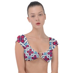 Diwali Pattern Cap Sleeve Ring Bikini Top by designsbymallika