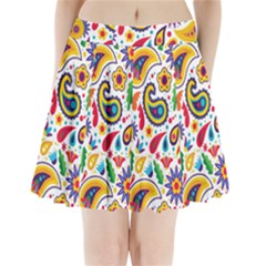 Baatik Print Pleated Mini Skirt by designsbymallika