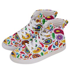 Baatik Print Men s Hi-top Skate Sneakers by designsbymallika