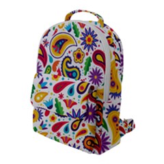 Baatik Print Flap Pocket Backpack (large) by designsbymallika