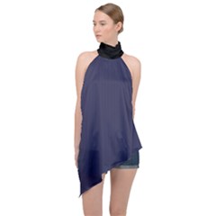 Astral Aura - Halter Asymmetric Satin Top by FashionLane