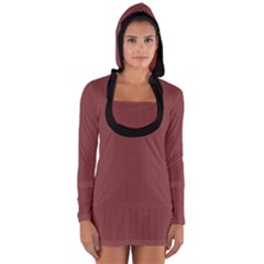 Brandy Brown - Long Sleeve Hooded T-shirt by FashionLane