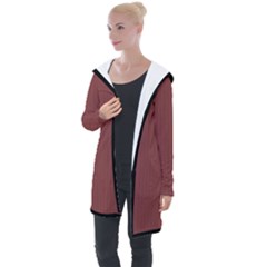 Brandy Brown - Longline Hooded Cardigan by FashionLane