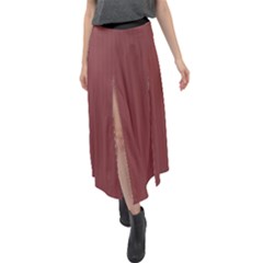 Brandy Brown - Velour Split Maxi Skirt by FashionLane