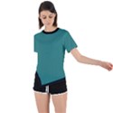 Celadon Green - Asymmetrical Short Sleeve Sports Tee View1