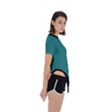 Celadon Green - Asymmetrical Short Sleeve Sports Tee View3