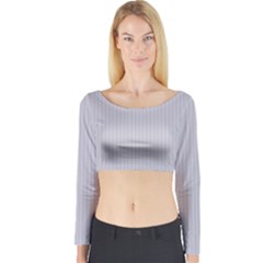 Cloudy Grey - Long Sleeve Crop Top by FashionLane