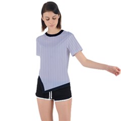 Cloudy Grey - Asymmetrical Short Sleeve Sports Tee by FashionLane