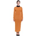 Cadmium Orange - Turtleneck Maxi Dress View1