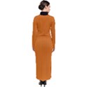 Cadmium Orange - Turtleneck Maxi Dress View2