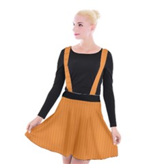 Cadmium Orange - Suspender Skater Skirt by FashionLane