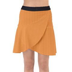 Cadmium Orange - Wrap Front Skirt by FashionLane