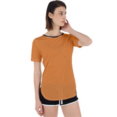 Cadmium Orange - Perpetual Short Sleeve T-shirt by FashionLane