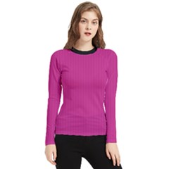 Dark Carnation Pink - Women s Long Sleeve Rash Guard by FashionLane