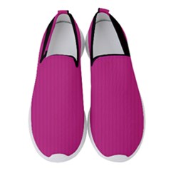 Dark Carnation Pink - Women s Slip On Sneakers by FashionLane