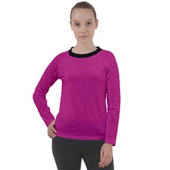 Dark Carnation Pink - Women s Long Sleeve Raglan Tee