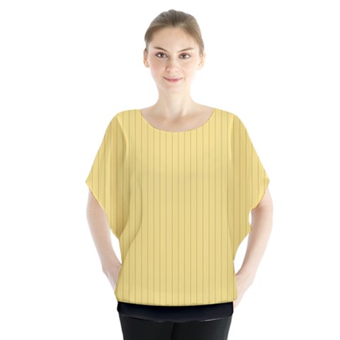 Jasmine Yellow - Batwing Chiffon Blouse by FashionLane