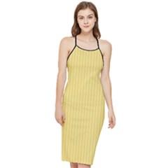 Jasmine Yellow - Bodycon Cross Back Summer Dress by FashionLane