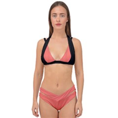 Living Coral - Double Strap Halter Bikini Set by FashionLane