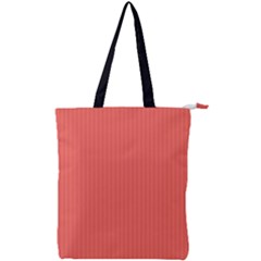 Living Coral - Double Zip Up Tote Bag by FashionLane