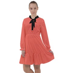 Living Coral - All Frills Chiffon Dress by FashionLane