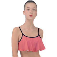 Living Coral - Frill Bikini Top by FashionLane