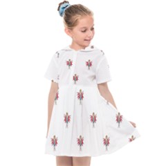 Fairy Girl Drawing Motif Pattern Design Kids  Sailor Dress by dflcprintsclothing