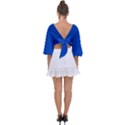 Absolute Zero Blue - Tie Back Butterfly Sleeve Chiffon Top View2