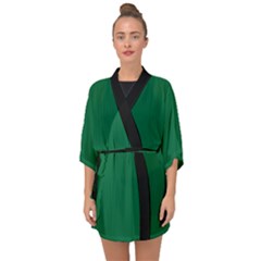 Cadmium Green - Half Sleeve Chiffon Kimono by FashionLane