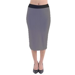 Carbon Grey - Velvet Midi Pencil Skirt by FashionLane