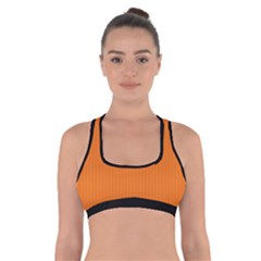 Carrot Orange - Cross Back Sports Bra by FashionLane