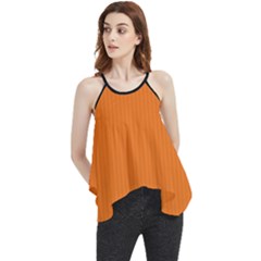 Carrot Orange - Flowy Camisole Tank Top