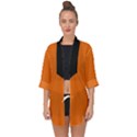 Carrot Orange - Open Front Chiffon Kimono View1