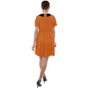 Carrot Orange - Short Sleeve Shoulder Cut Out Dress  View2