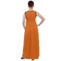 Carrot Orange - Empire Waist Velour Maxi Dress View2