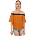 Carrot Orange - Off Shoulder Short Sleeve Top View1