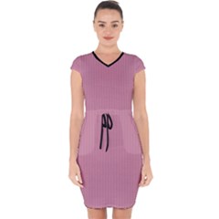 Cashmere Rose - Capsleeve Drawstring Dress  by FashionLane