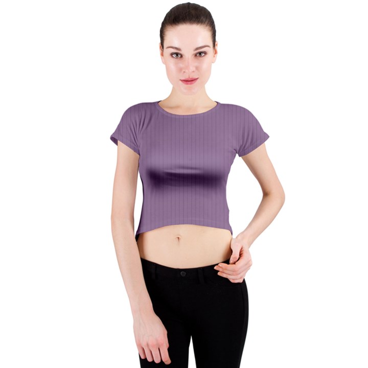 Chinese Violet - Crew Neck Crop Top