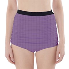 Chinese Violet - High-waisted Bikini Bottoms by FashionLane