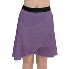 Chinese Violet - Chiffon Wrap Front Skirt by FashionLane