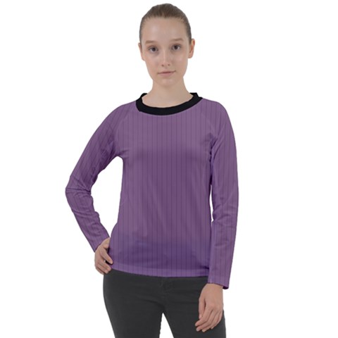 Chinese Violet - Women s Long Sleeve Raglan Tee by FashionLane