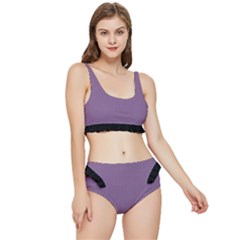 Chinese Violet - Frilly Bikini Set by FashionLane