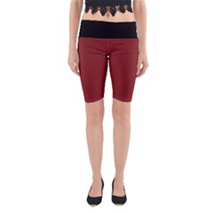 Chili Oil Red - Yoga Cropped Leggings by FashionLane